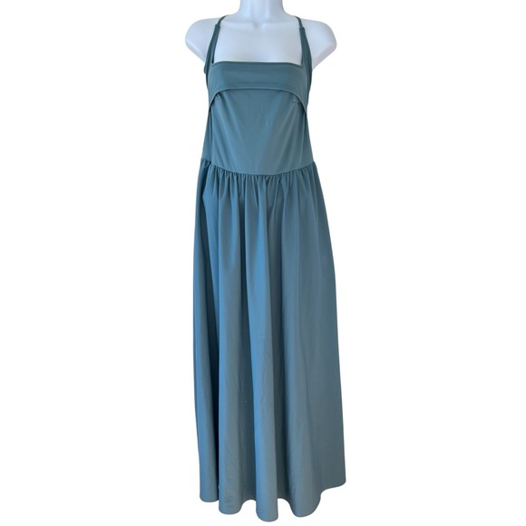 HALARA Teal Maxi Dress with Spaghetti Straps - Picture 2 of 6